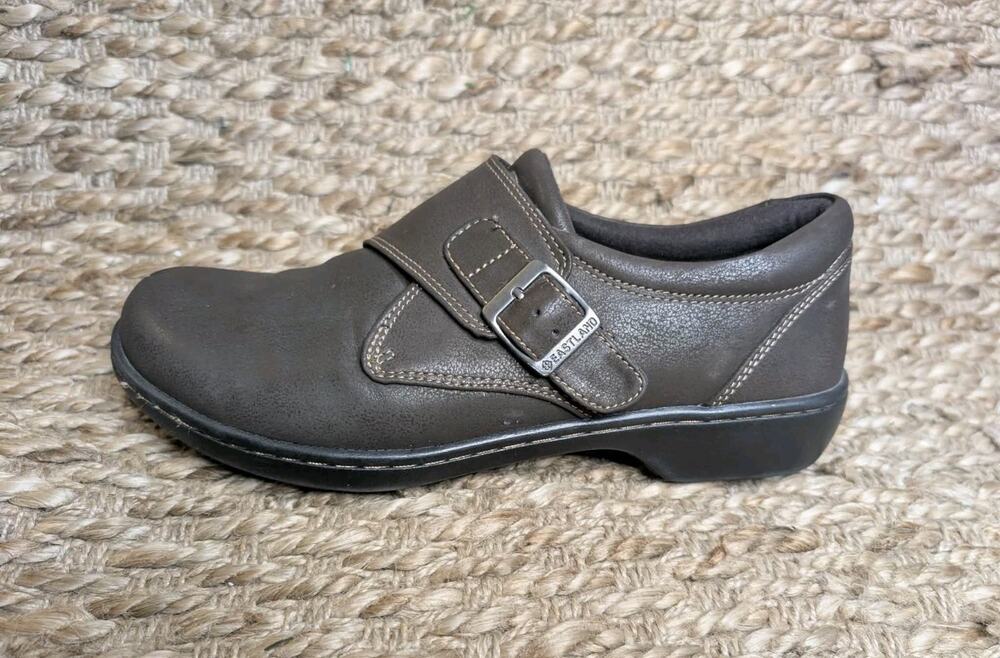 Eastland Sherri Women's 8.5 M Slip-On Shoes Brown Leather Casual Loafer BOHO